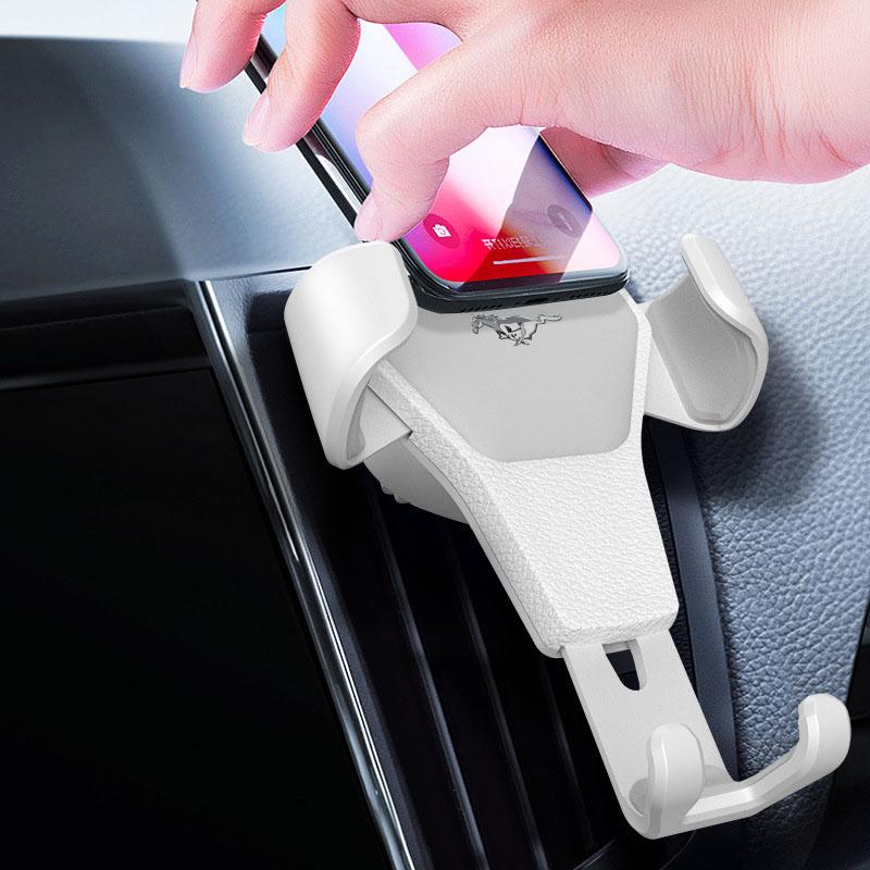 Car Badge Phone Holder Bracket Air Clip Mount Stand Accessories For Ford Focus Mk3 Fiesta Ranger Fusion Mondeo Mustang Fusion Kuga Ecosport