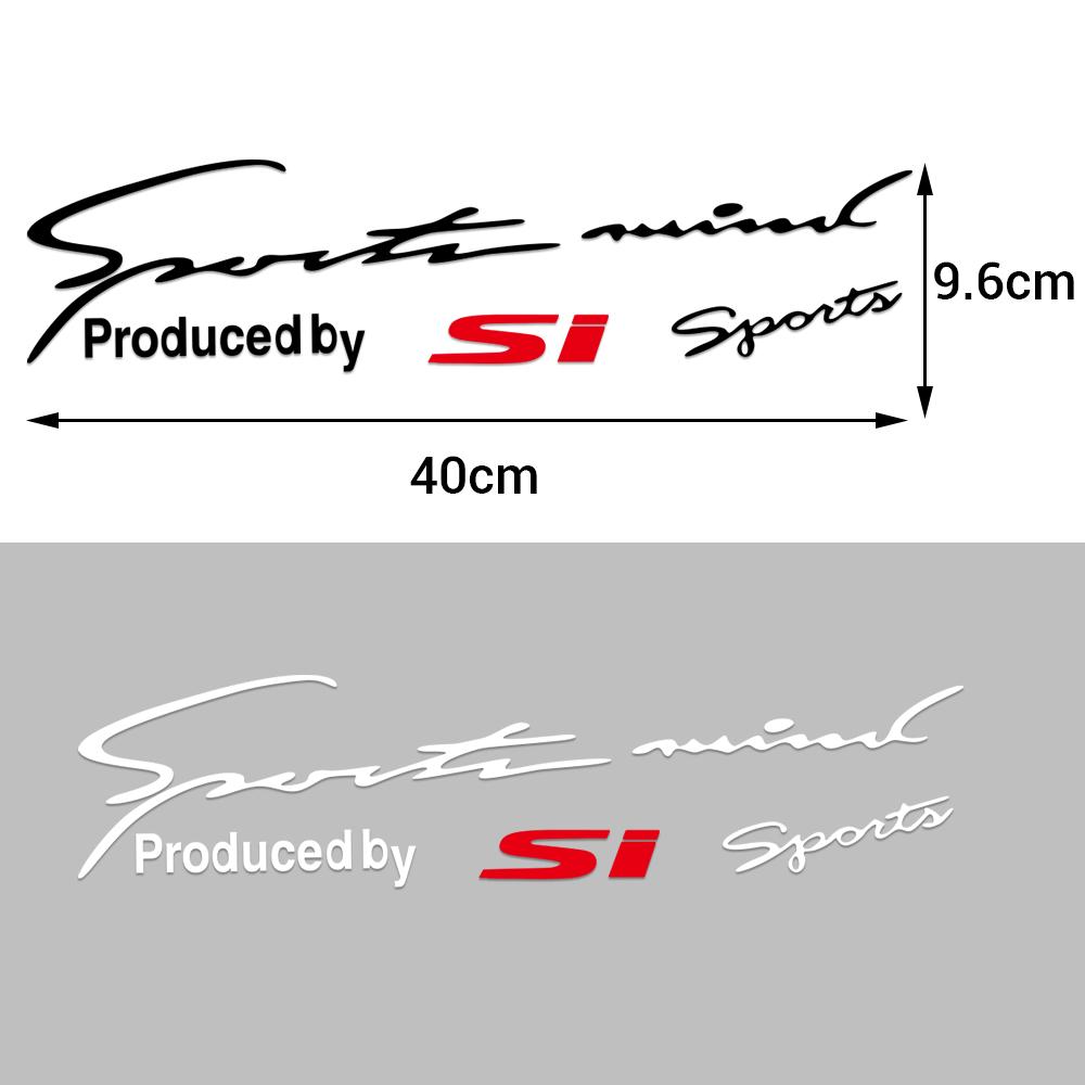 Sport Letter Car Stickers Emblem Badge Decal Auto Automobile Bonnet Sticker For Honda Fit Civic Jazz CITY Accord CR-Z VTEC Vezel IQ1