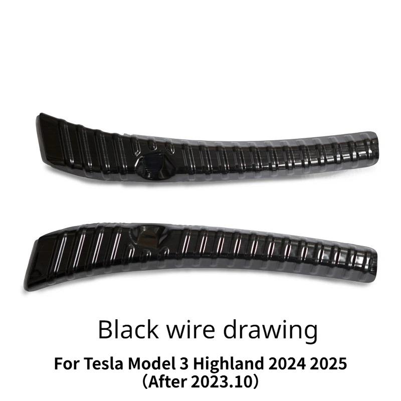 For Tesla Model 3 Highland 2025 Trunk Threshold Strip Anti Scratch Stainless Steel Trunk Guard Door Sill Protective Accessories