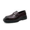 Fashion Slip on Casual men's thick soled leather shoes Classic British style Fashion Party Dance High quality loafers Luxury Hot