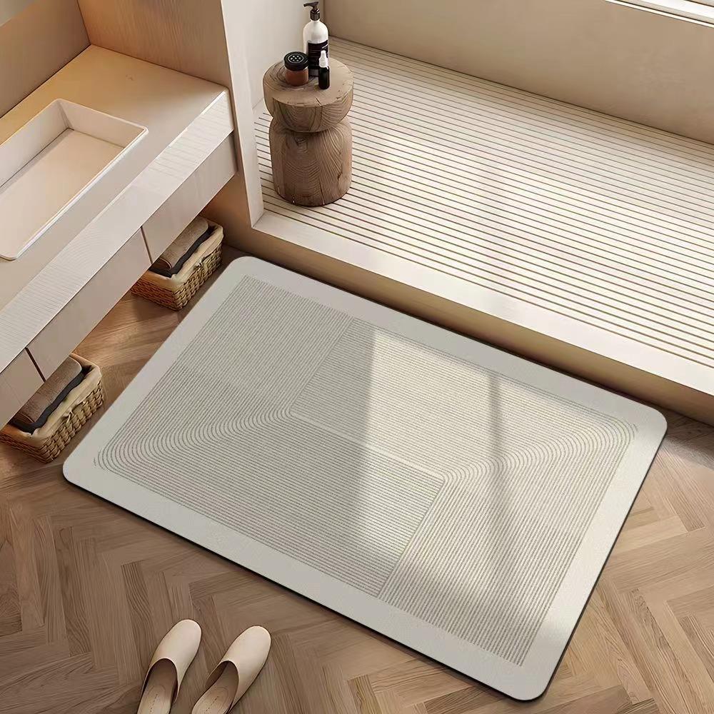 Fashion Simple Bathroom Mat Household Toilet Toilet Non-slip Absorbent Diatom Mud Carpet Quick Drying Mat