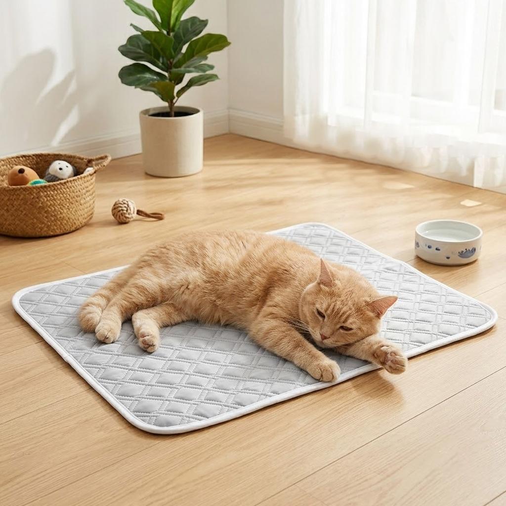 Cooling Mat for Pets 90cm by 70cm Self Cooling Gel Pad Non Toxic Durable and Portable Suitable for Dogs and Cats Indoor Outdoor Use