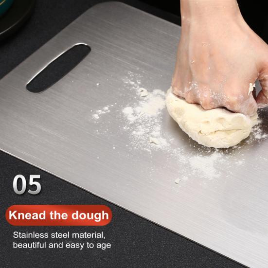 Stainless Steel Cutting Board Large Non-Slip Pastry Board for Kitchen Dual-Sided Chopping Board Easy To Clean Multiple Sizes Available Cutting Mats