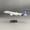 1/100 Scale 38CM A220-300 Prototype Airlines Airplane Model Resin Aircraft with LED Light(Touch or Sound Control)