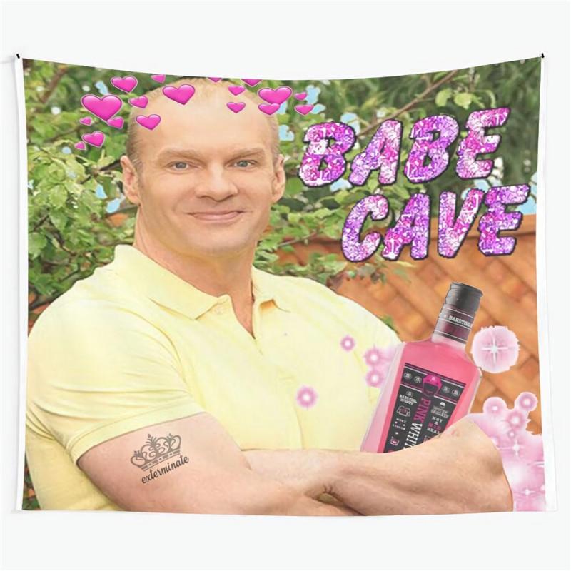 

Aertemisi Bob Duncan Babe Cave Meme Exterminate Tapestry Wall Hanging Art for Bedroom Living Room College Dorm Party Backdrop 74x94cm(29x37in)
