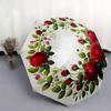 1pc Floral Wreath with Red Roses Umbrella with Plastic Handle,Suitable for All Seasons Home Travel Outdoor UmbrellaDD1272
