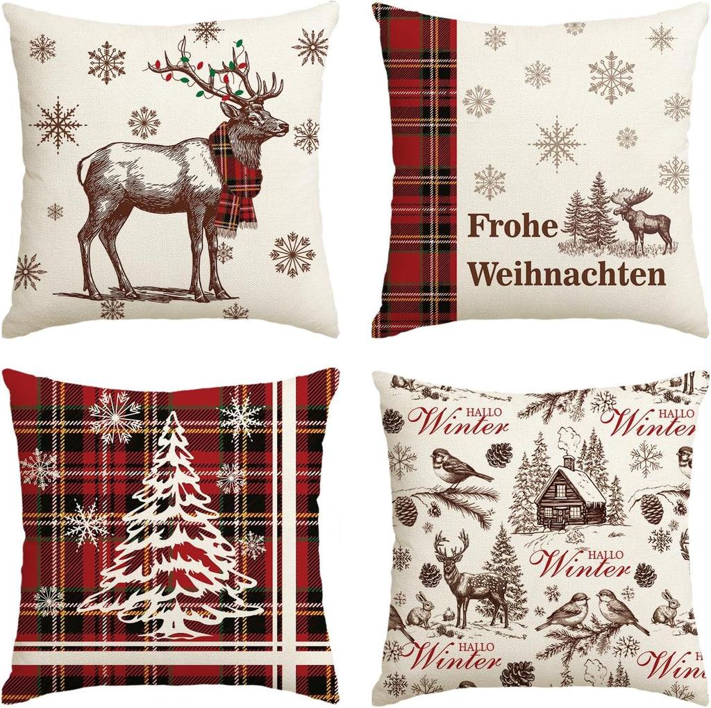 45cm Christmas Four Piece Pillowcase Set  Christmas Decoration Home Decoration 2024 Christmas Decoration