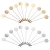 10Pcs Gold Silver Plated Simulated Pearl Alloy Copper Long Brooch Pin Lapel Dress DIY Craft Jewelry Making Brooches Accessories