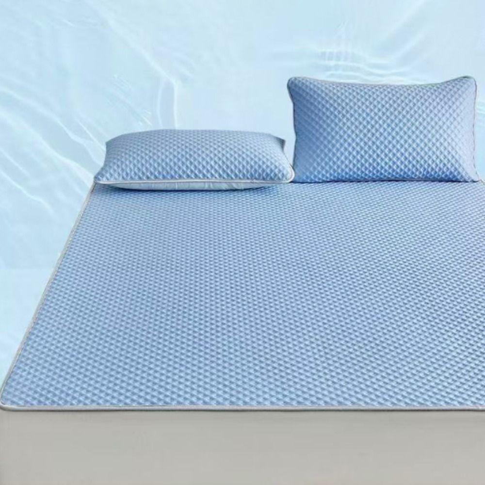 Hautfreundliche Eis-Seide Bettmatte Atmungsaktive Kühlende Matratzenauflage Sommer Kühlende Matratze Schlafzimmer
