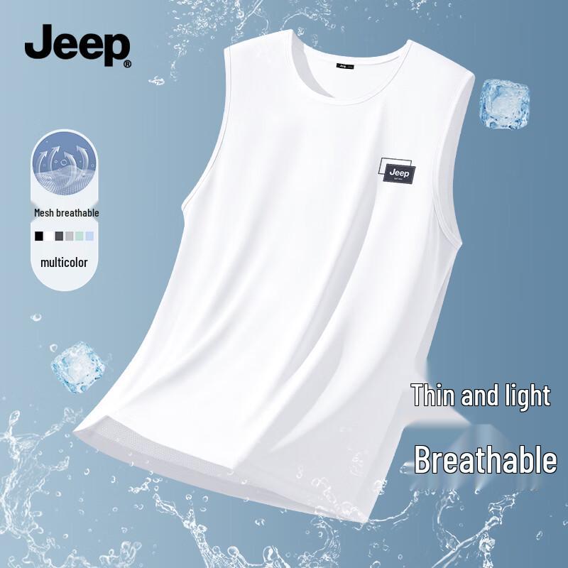 Jeep Men s Ice Silk Quick-Dry Breathable Sports Vest M