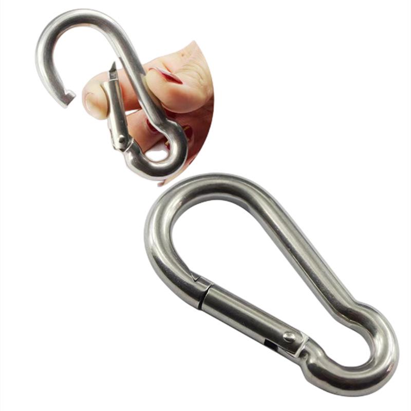 304 Stainless Steel Carabiner Spring Safety Hook for Hoist Runway