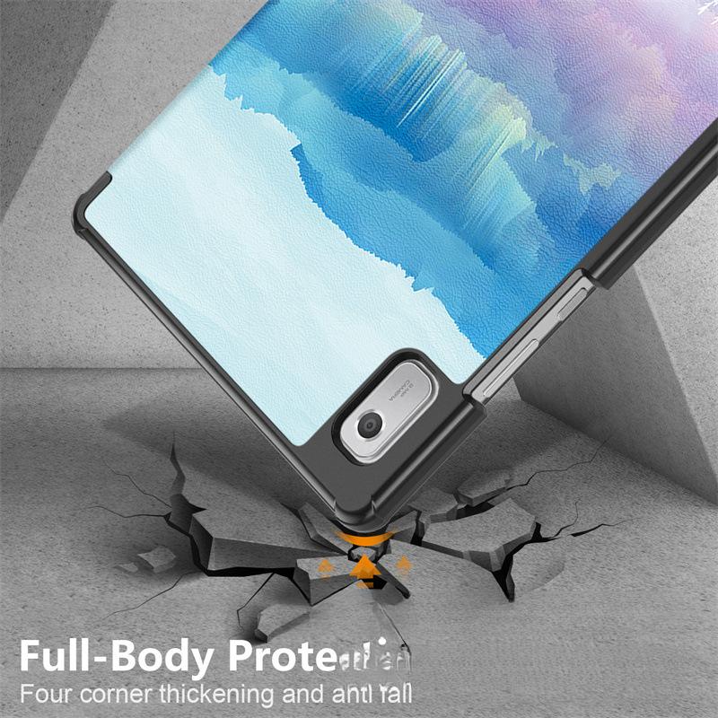 Per 2025 Lenovo Savior Y700 4a Custodia Protettiva Tablet da Gioco 8,8 pollici Custodia in Pelle Pieghevole a Triplo