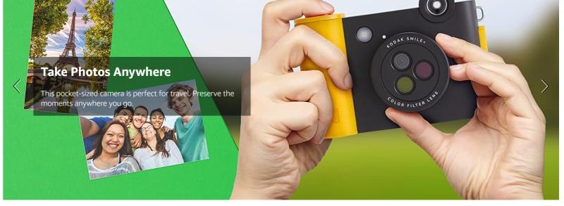 Kodak Smile+ Instant Print Camera, 2X3'', Green