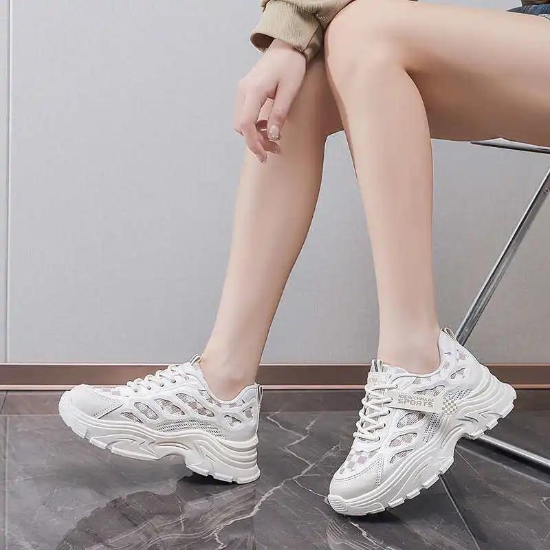 Dark Round Nose Luxury Sneakers High Quality Casual Women's Original Tennis Fitness Shoes Ladies Sport Genuine Brand
