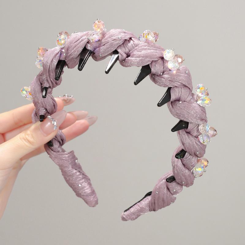 

Тканевая акриловая хрустальная повязка на голову, ощущение высокого класса, легкая роскошь, персонализированный дизайн, повязка на голову, модный темперамент, аксессуары для волос