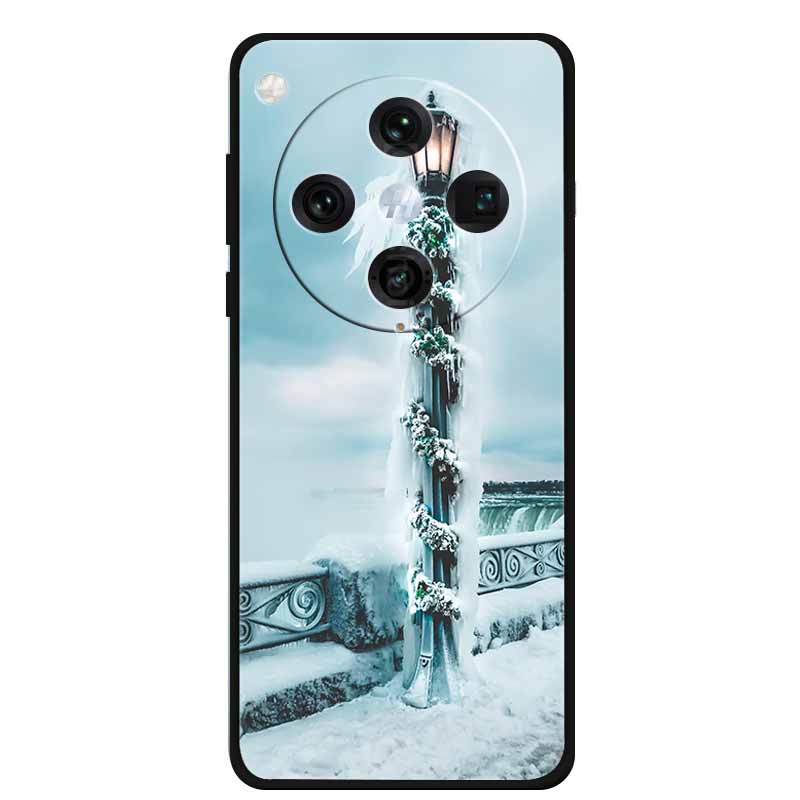 Christmas Cover For Oppo Find X8 Pro 5G 6.78"Black Silicone Cases TPU Santa Claus Christmas Tree Back Cover For Oppo Find X8 5G