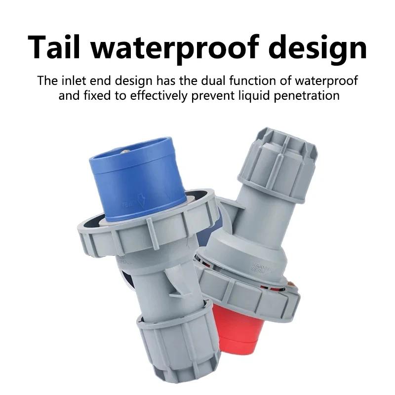 16/32A Industrial Plug and Socket 3P/4P/5Pin Electrical Connector IP67 Wall Mounted Socket Male&Female Plug