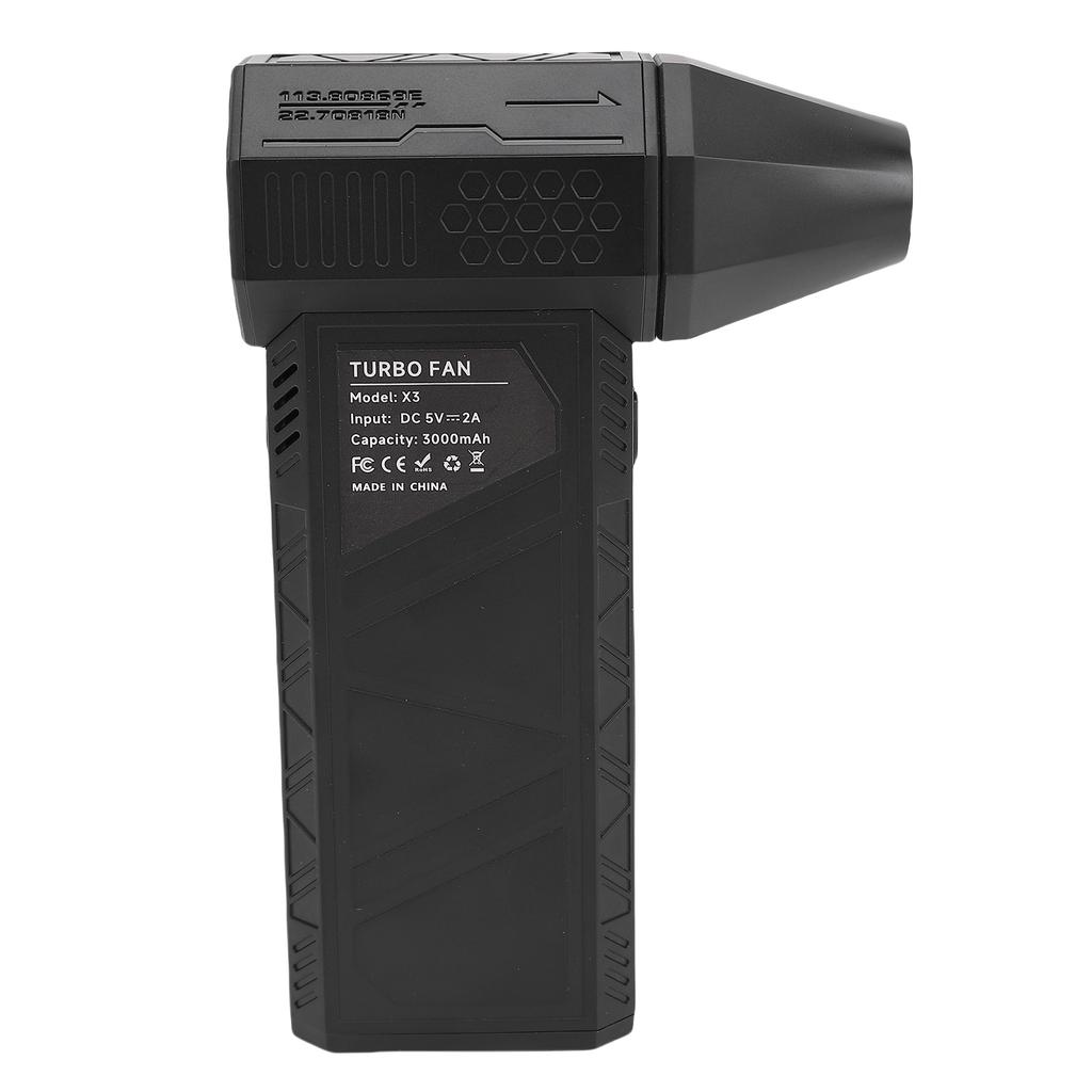 Handheld Turbo Fan Compressed Air Electric Dust Blower for Computer Keyboard Home Use 3 Gears 130000RPM 180G