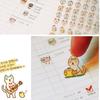 6sheet Suit Creative Stationery Lovely Cat Diary Decoration Stickers Cartoon Animals Stickers