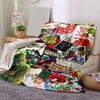 1Pc Grinch Christmas Collage Blanket Soft And Comfortable Casual Warm Camping Travel Christmas Halloween Gift M921596