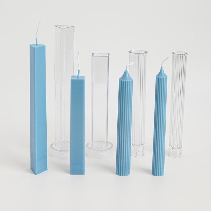 DIY Vertical Stripe Candle Mold - Triangle, Rectangle, Long Stick Shape