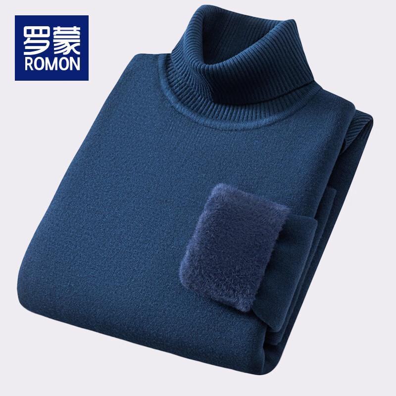 Romon Men's Warm Turtleneck Knit Sweater