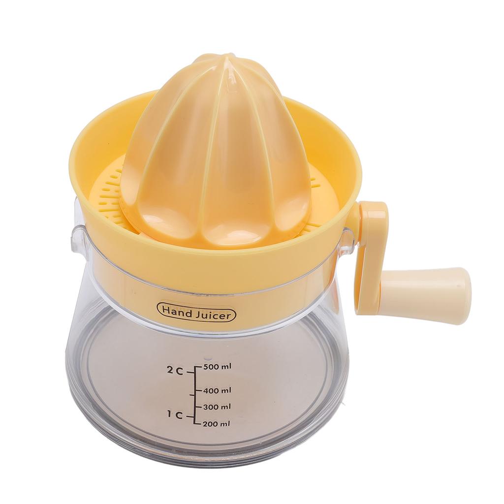 Handkurbel Zitruspresse 500ml Multifunktionale Manuelle Saftpresse Zitronen Limetten Entsafter mit Skala für