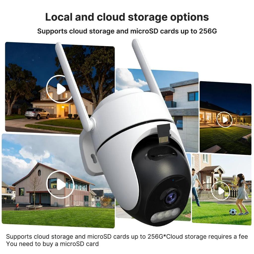 iCSee Single-Lens WiFi Home Camera: 360° Full-Color Night Vision for Smart Wireless Security