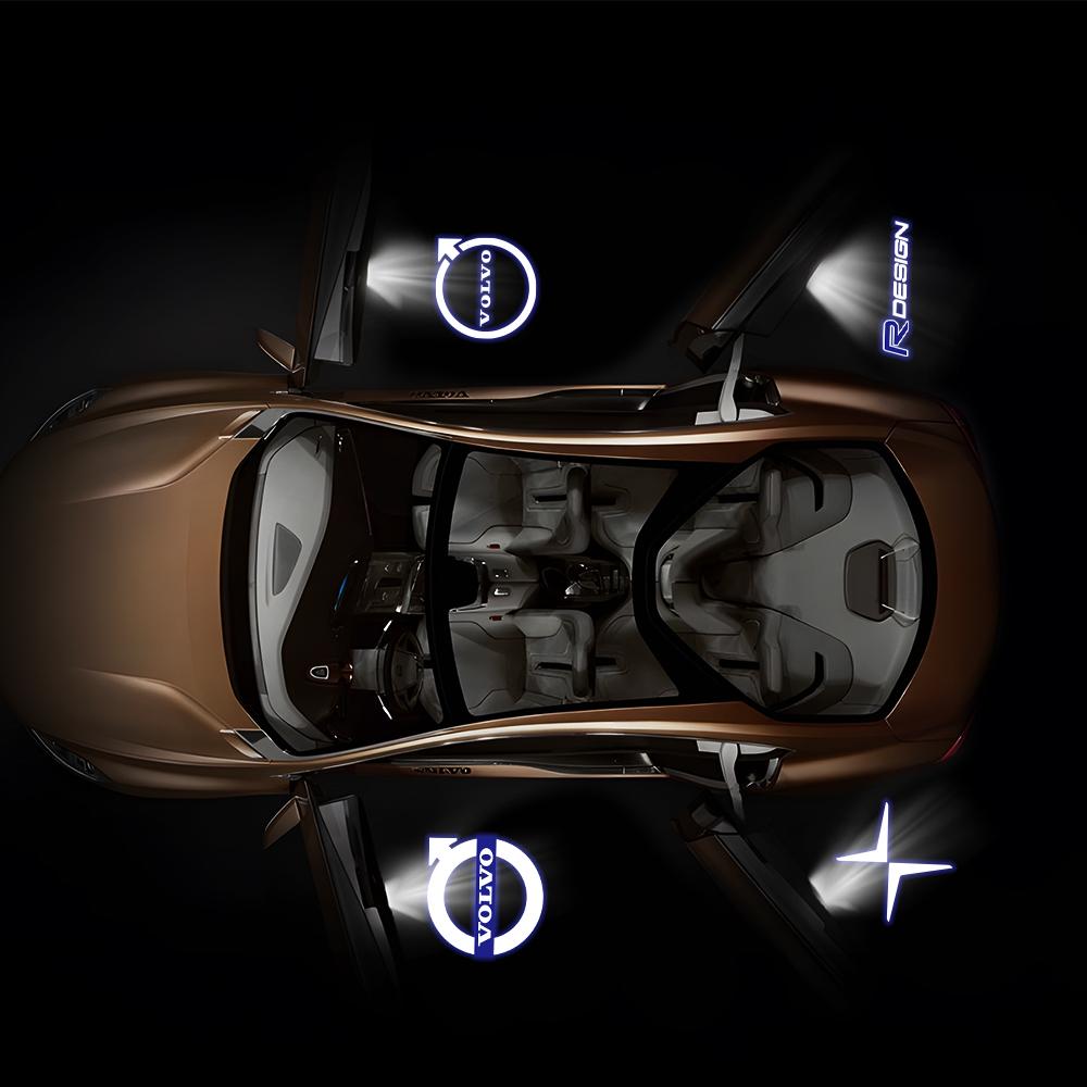 For VOLVO Rdesign S80L 2012-2016 S60L 2019 V40 CC XC60 V60 XC90 HD Car Door Badge Welcome Light Projector Lamps Auto Accessories