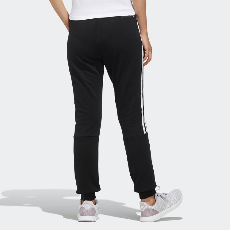 Adidas Neo X Disney Mulan Embroidered Print Vintage Striped Cuffed Sweatpants Women Bottoms Black GK5900