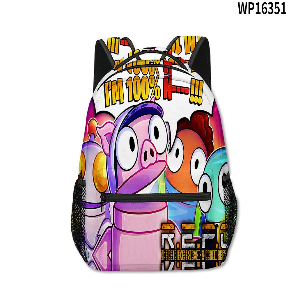 Classic Novelty Cool R.E.P.O Repo Student Bookbag Notebook Backpacks 3D Print Oxford Waterproof Boys/Girls Travel Backpacks