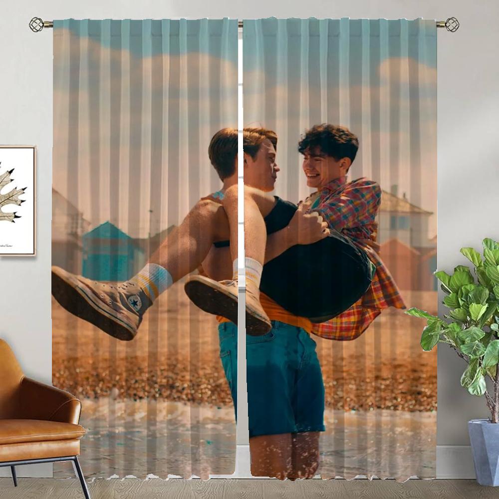 

Шторы от комаров для гостиной, шторы Heartstopper, украшения на Хэллоуин, затемняющие шторы, 2 шт., разделительные жалюзи W50xH70cmx2pcs-CL