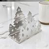 Holiday Table Decor Christmas Tree Napkin Holder, Stainless Steel Vertical Paper Towel Stand, Kitchen Counter Rack Decorative Dispenser for