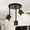 Ceiling Spotlight - NETTLIFE - 3 Lights - 350° Adjustable - GU10 - Black Metal