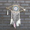 Dream Catcher Macrame Evil Eye Blue White Pink