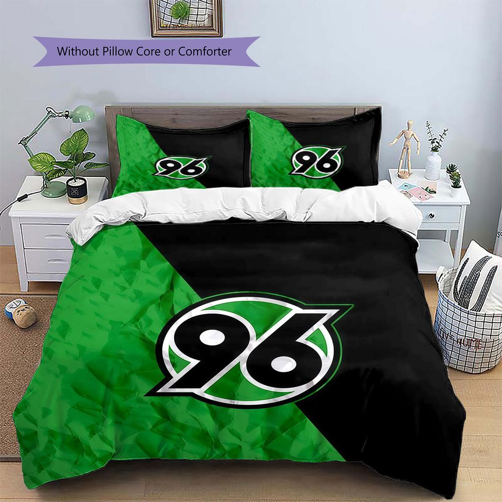 Hannover 96 Pattern Bedding,Quilt Set Quilt Cover Pillowcase Home Birthday Gift(1 * duvet cover + 2 * pillowcase, without core)