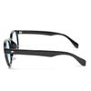 [FashionBerry] Black X Light Blue Sunglasses for Men and Women, Boston Style, Keyhole Bridge, 99% UV Protection, Lightweight, Classic Design, Colored
