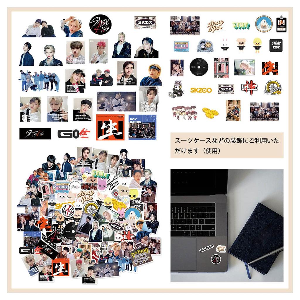 Stray Kids Lucky Bag Set 95 Pieces Cartoon Stickers Lomo Card Photo Keychain Card Holder Lucky Bag Popular Korean Goods Lucky Bag Goods Set Waterproof