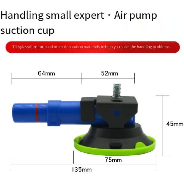 2 Pcs 3 Inch 75mm Heavy Duty Hand Pump Suction Cup Hand Pump Vacuum Suction Cup with M6 Threaded Stud