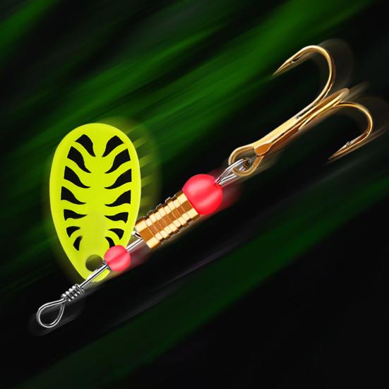 10Pcs 7.5CM/3G Spinner Blade Lure with Hook Feather Hard Metal Spinnerbait Rotating Sequin Lure Saltwater Freshwater Walleye Bass Fishing Accessories
