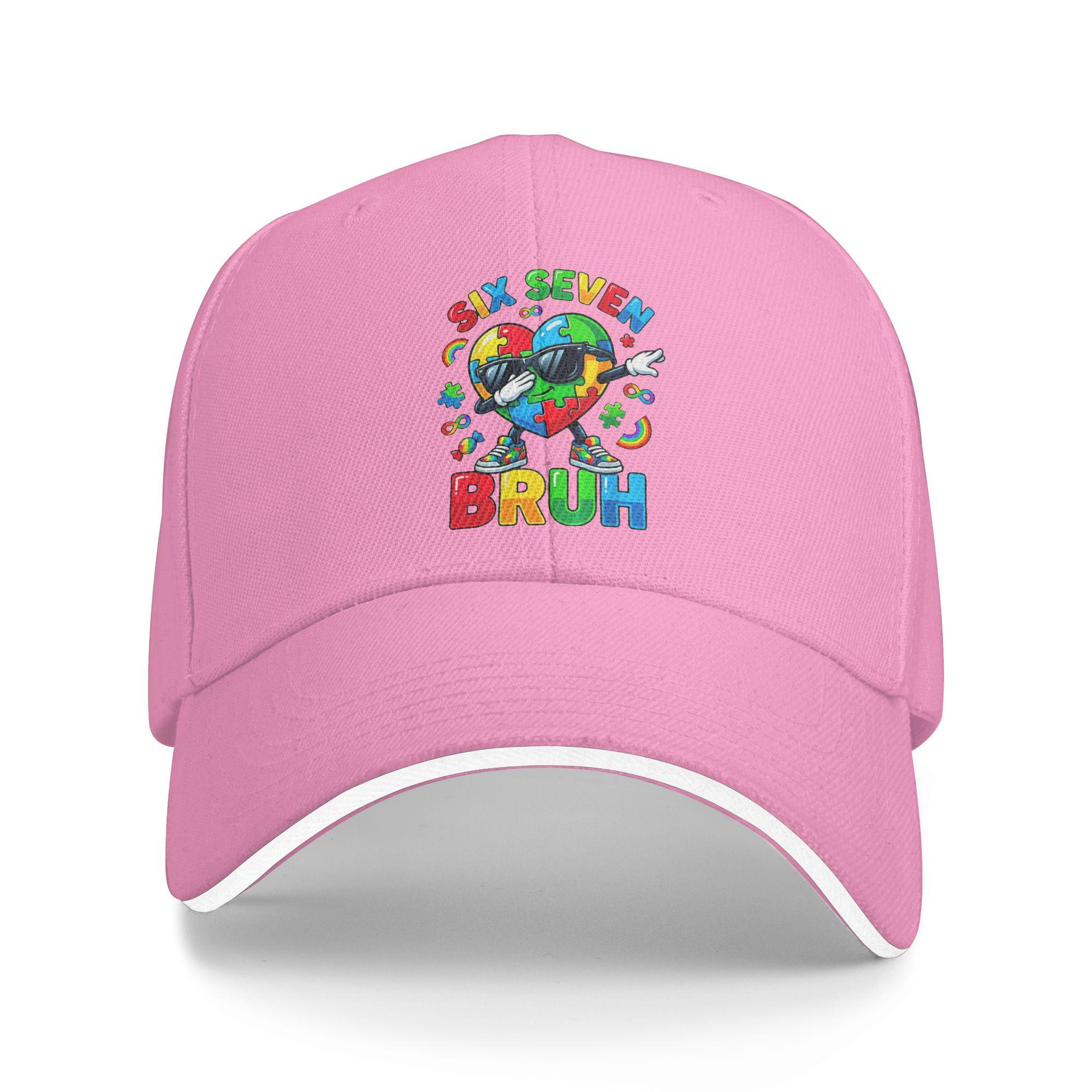 

Funny 67 Puzzle Autism Awareness 6 7 Baseball Cap Men Custom Logo Hip Hop Hats Summer Fashion Kpop Rock Breathable Baseball Caps As Picture розовый