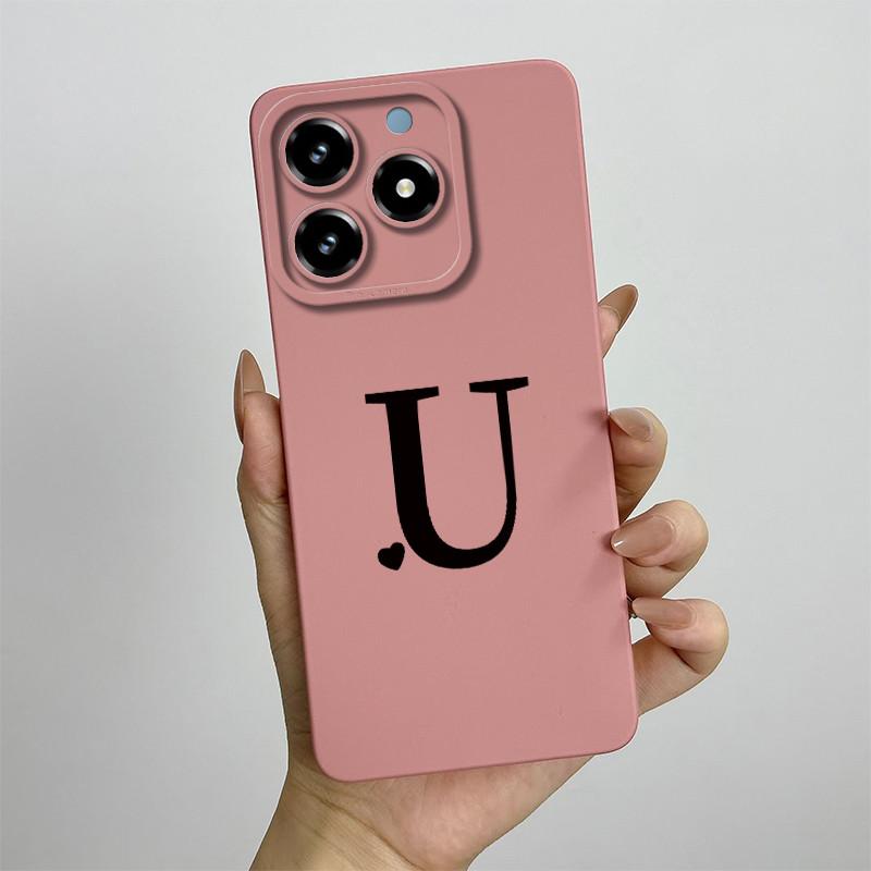 Für Realme C63 C61 Handyhülle Niedliche Buchstaben Rückseite Für Oppo Realme C 61 C 63 Weiches Flüssigsilikon Kameraschutz Fundas