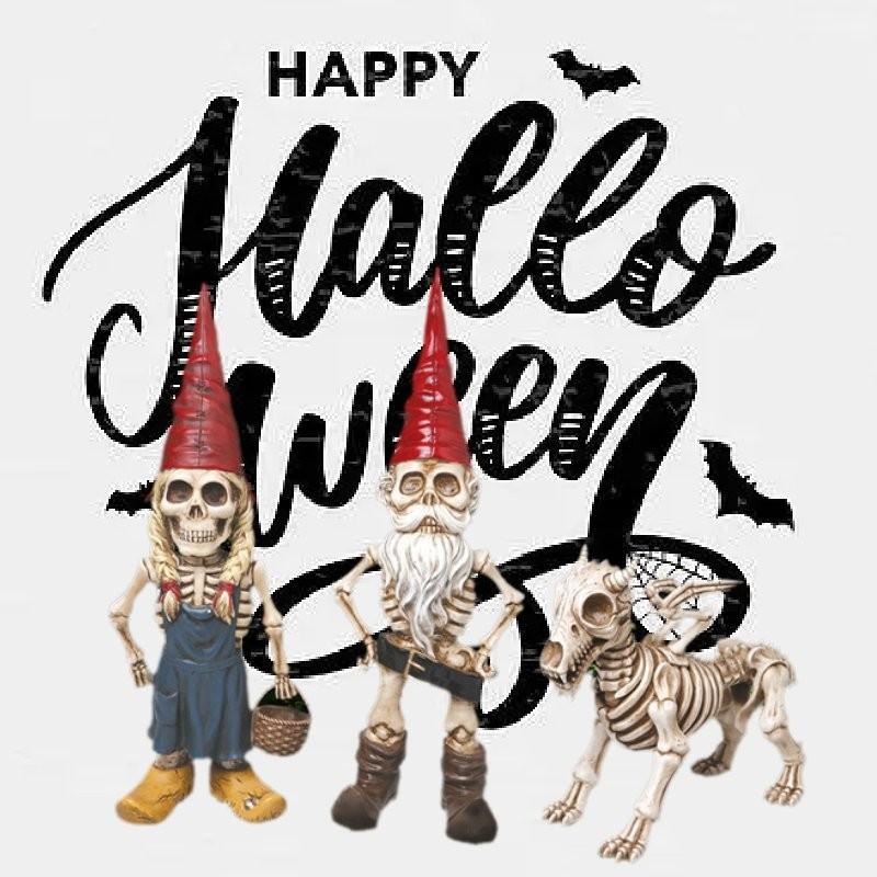 Exquisite European Style Resin Skeleton Figurines For Garden Halloween Decoration