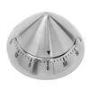 Pointed Mechanical Timer Clear Scale Stainless Steel Cooking Mechanical Reminder for Kitchen Sauna