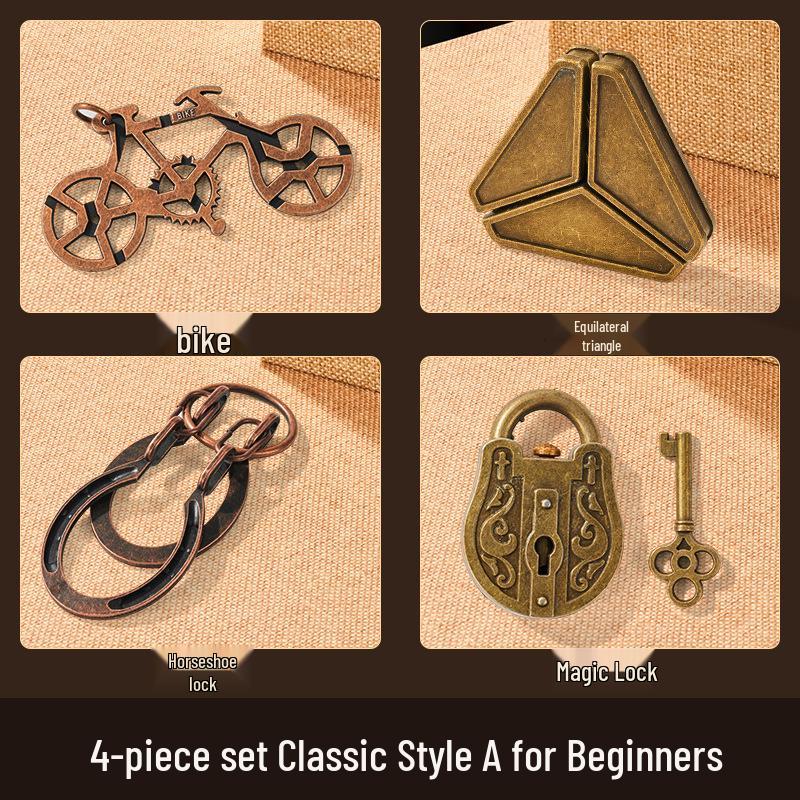Luban Lock Complete Set: Educational Kongming and Nine-Linked Rings Puzzle for Kids and Adults