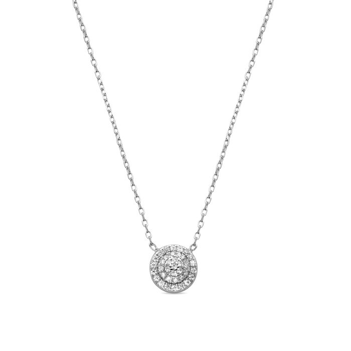 Collier en argent 925 Luxenter avec zircons brillants finition ens rhodium - Adhel