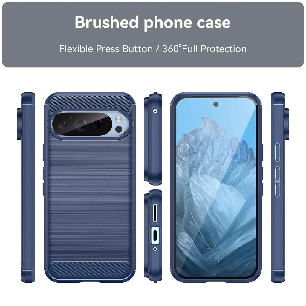 Phone Case For Google Pixel 9 Pro ,flexible Tpu Fiber Protective Cover For Google Pixel 9 Pro