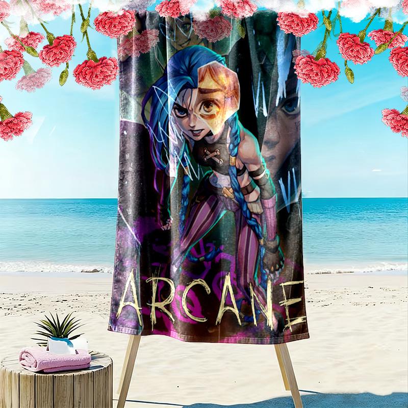 Jax theme 2D Flat Print Beach Towel, Large Soft Quick Dry Towel for Beach Camping SwimmingXSTJ0915373