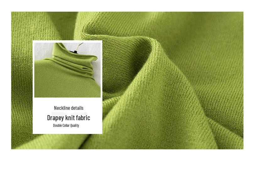 Dalang Knitwear Women's Slim Fit Turtleneck Sweater - Long Sleeve Solid Color Base Layer for Autumn/Winter