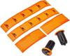 Lizard Skins Bicycle Bar Tape DSP Bar Tape V2 Thickness with Bar End Plugs Tangerine Orange 3.2mm Screw-in